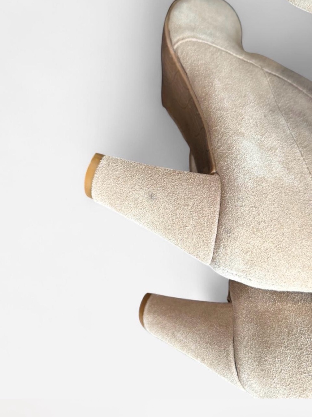 Hot in Hollywood Taupe Faux Suede Slouch Below-the-Knee Boots Women’s - Picture 7 of 9